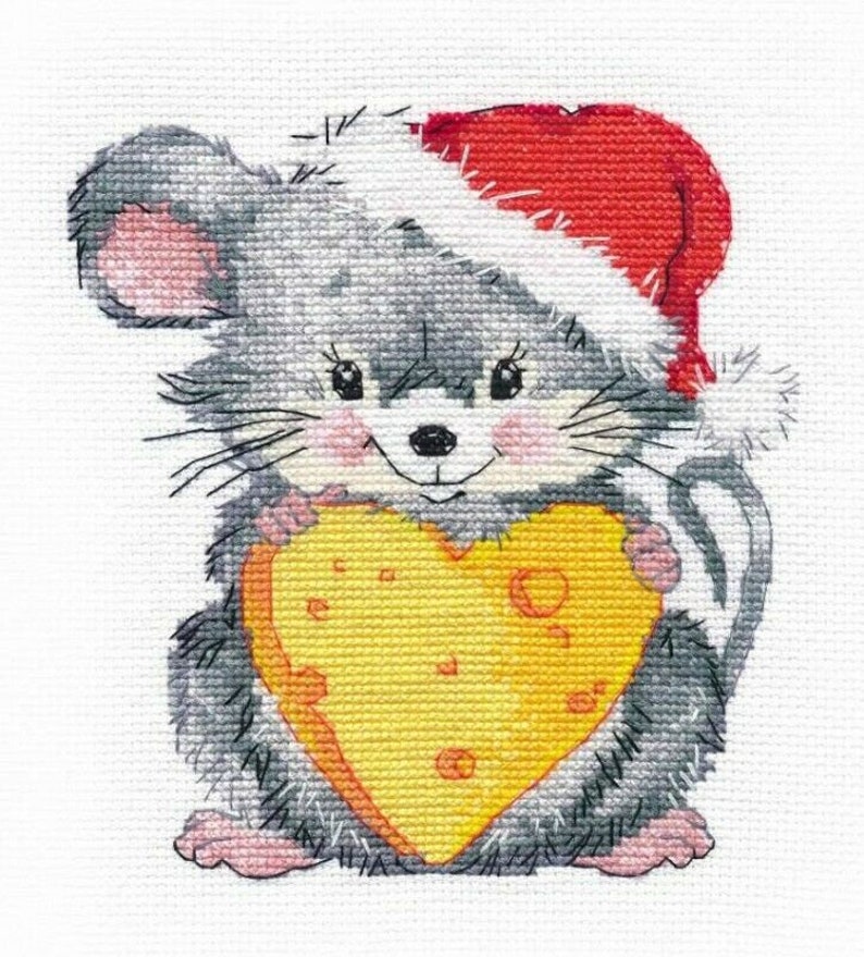 Counted Cross Stitch Kit OVEN Cheese mouse