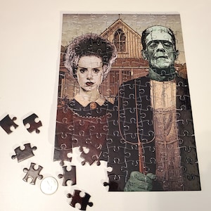 Frankenstein Gothic Horror Puzzle 120 Piece Jigsaw ~ Horror Gift ~ Custom Printing