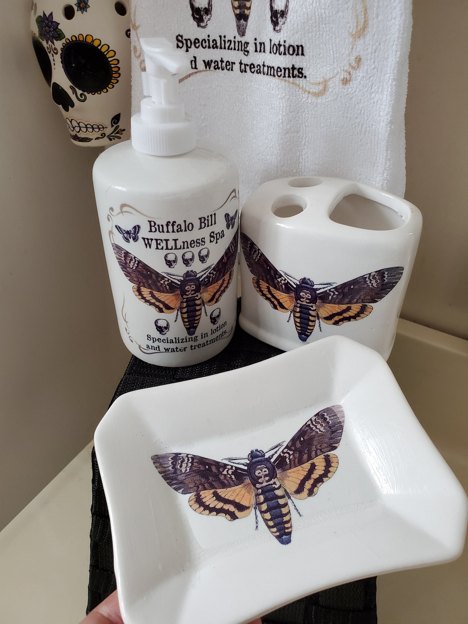 Horror Bathroom Decor Buffalo Bill Spa Ceramic Bathroom 4 Etsy Canada