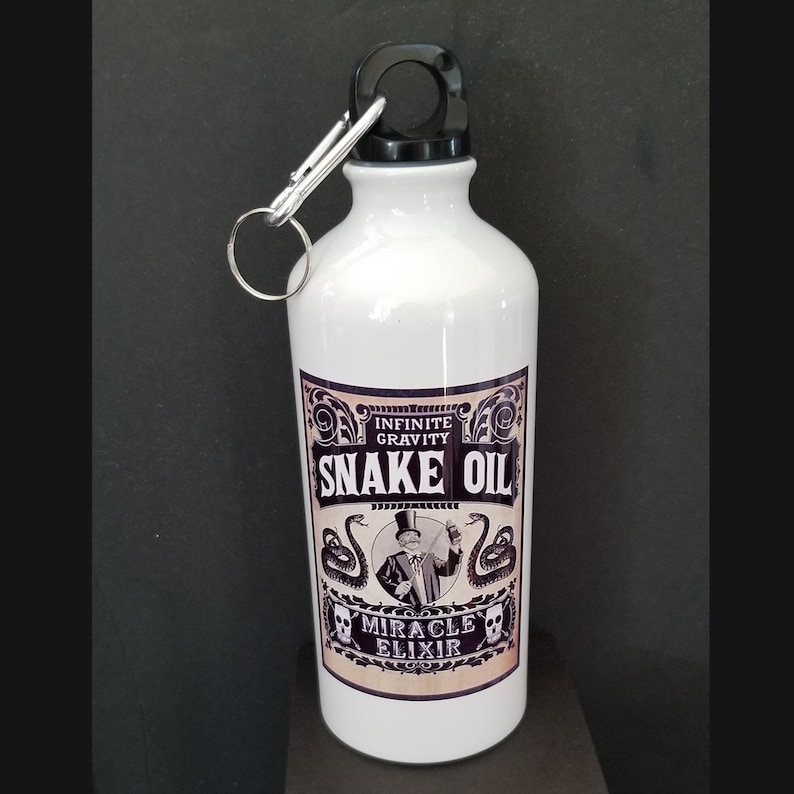 Snake Oil Water Bottle 600 ml Metal Key Chain Attachment Etsy