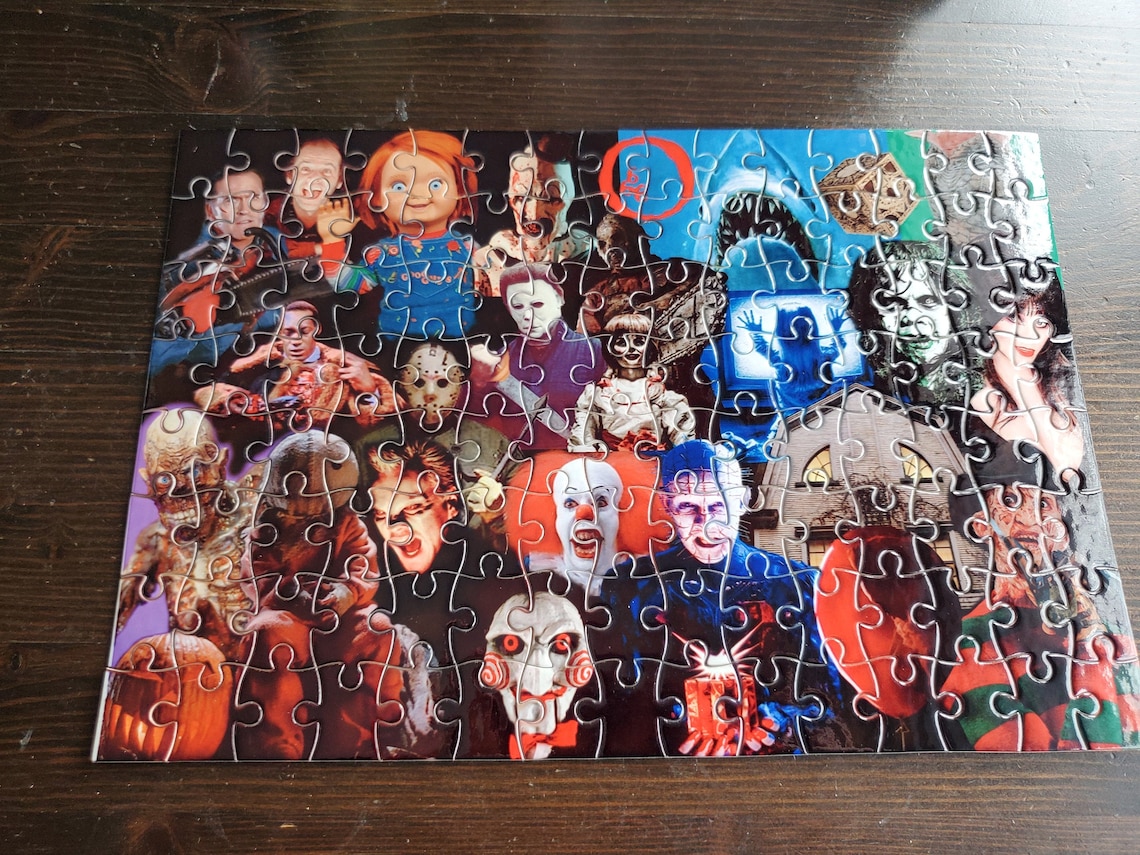 Horror Movie Killers Collage Jigsaw Puzzle Horror Puzzle Etsy