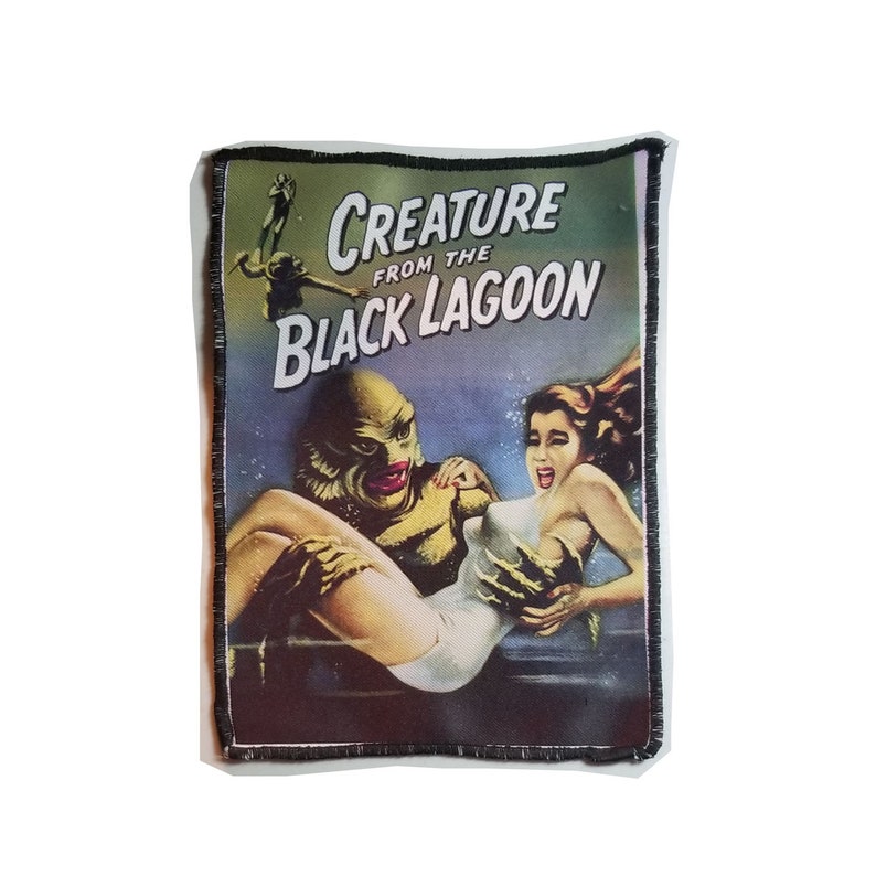 5 X 7 inch Creature From the Black Lagoon Printed Fabric Patch