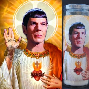 Sacred Nimoy Mr. Spock  Prayer Candle Live Long and Prosper