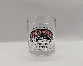 Overlook Hotel Shining Whiskey Glass 8 oz Horror Gift Colorado Spooky Decor