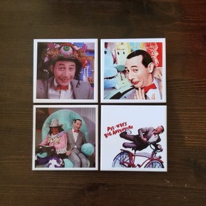 Pee Wee Herman Ceramic coaster Set of 4 ~ Play house ~ Dark Decor