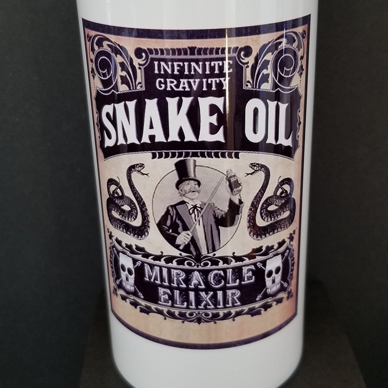 Snake Oil Water Bottle 600 Ml Metal Key Chain Attachment Etsy