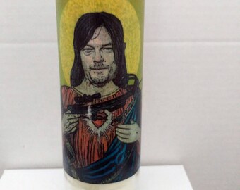 Saint Daryl Prayer Candle Norman Reedus Zombie Protection Walking Dead