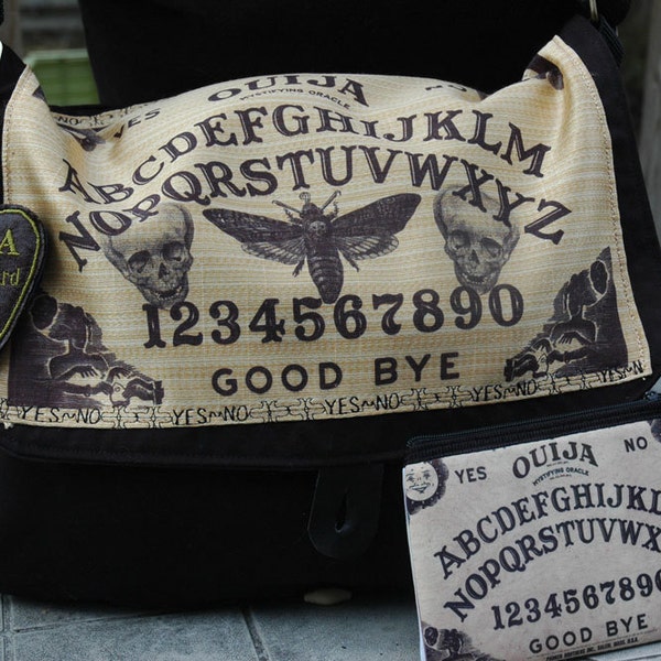 Ouija Board Messenger Bag Spirit Board with matching coin purse Halloween Dark Decor