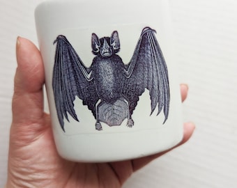 Bat Tooth Brush Holder Ceramic~ Gothic home decor ~ Victorian Illustration ~ Handmade gift