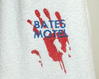 Bates Motel Bloody Embroidered Hand Towel Psycho Horror