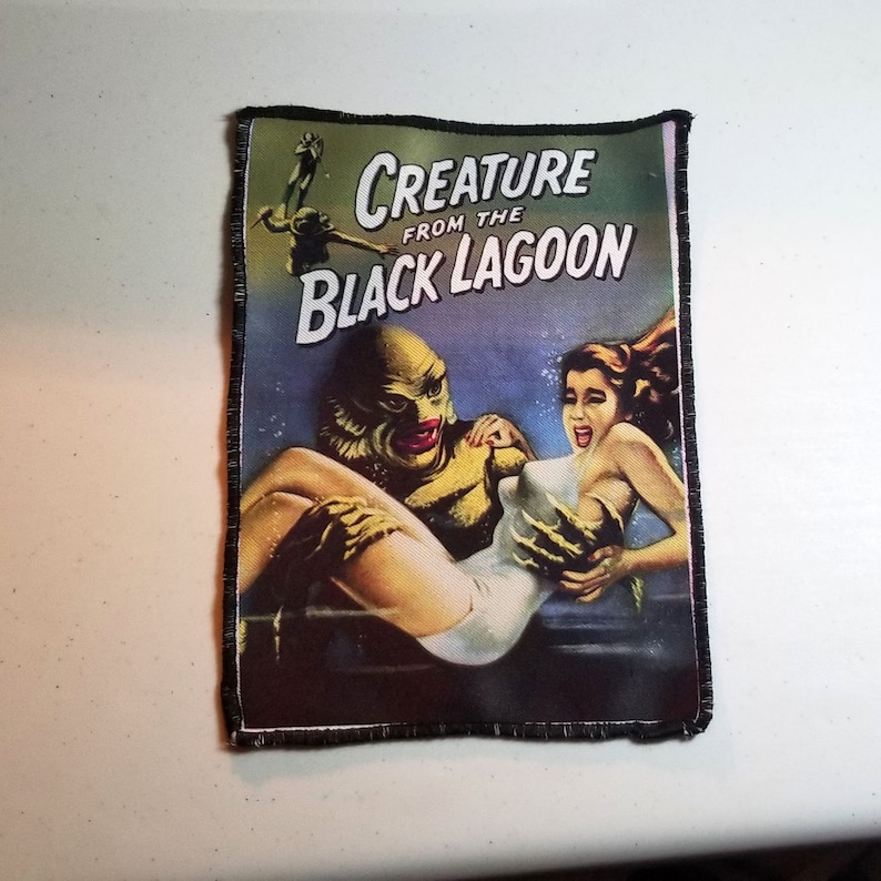 5 X 7 inch Creature From the Black Lagoon Printed Fabric Patch