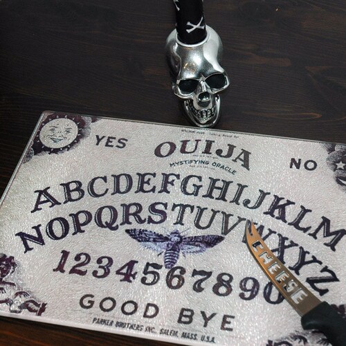 Ouija Board Cutting/ Serving Printed Glass Cutting Etsy