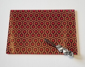 The Shining Overlook Hotel Carpet Printed Glass Cutting Serving Board Horror Dark Decor