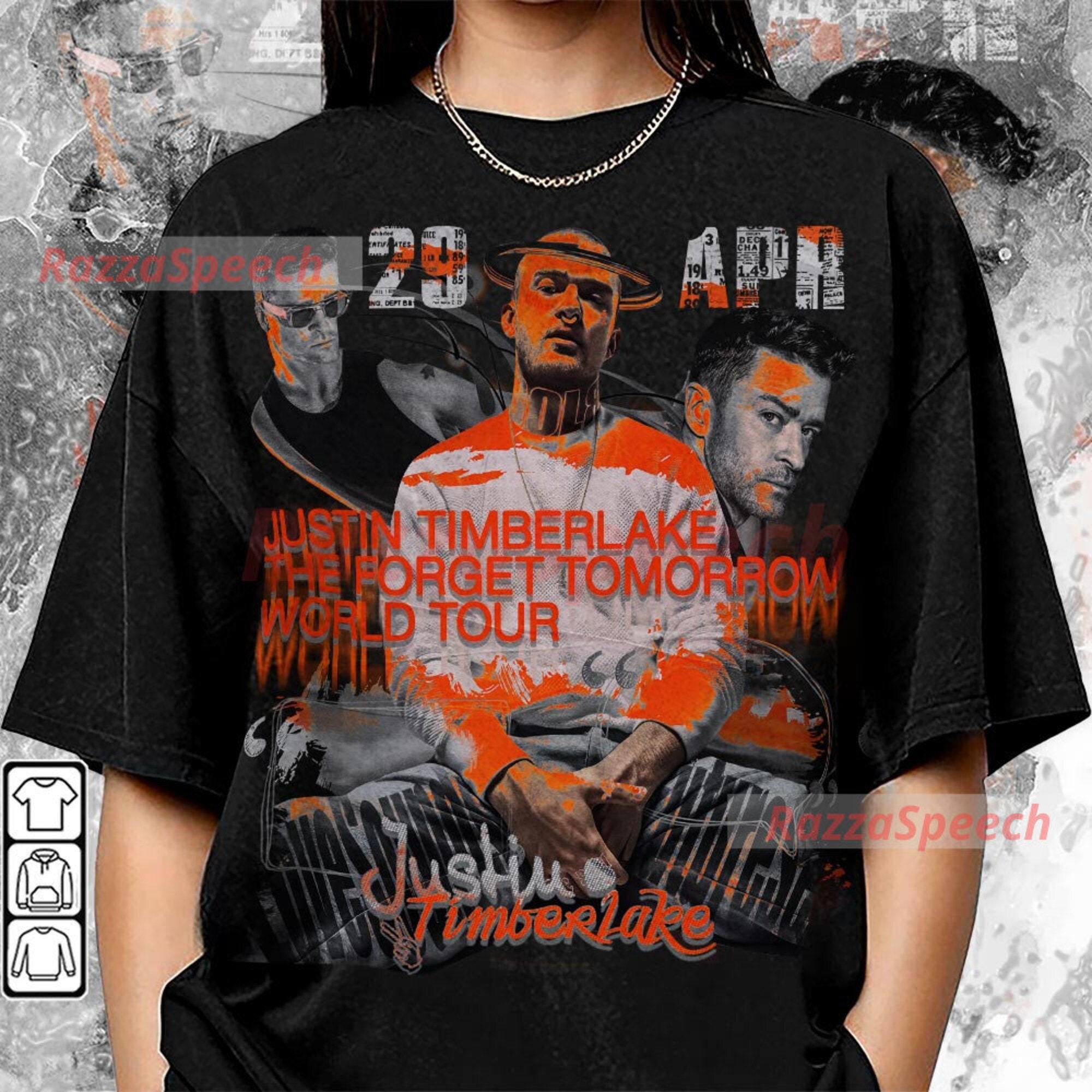 Justin Timberlake Forget Tomorrow World Tour 90s Shirt, Bootleg Music Vintage 2024 Concert Gift