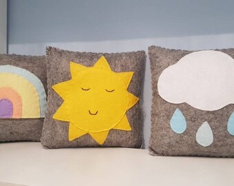 Sun pillow | Etsy Sun Shaped Yellow Pillow Stuffed Plush