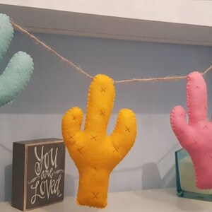 aluminium foil cactus balloon 30 inches Felt Cactus Garland Banner