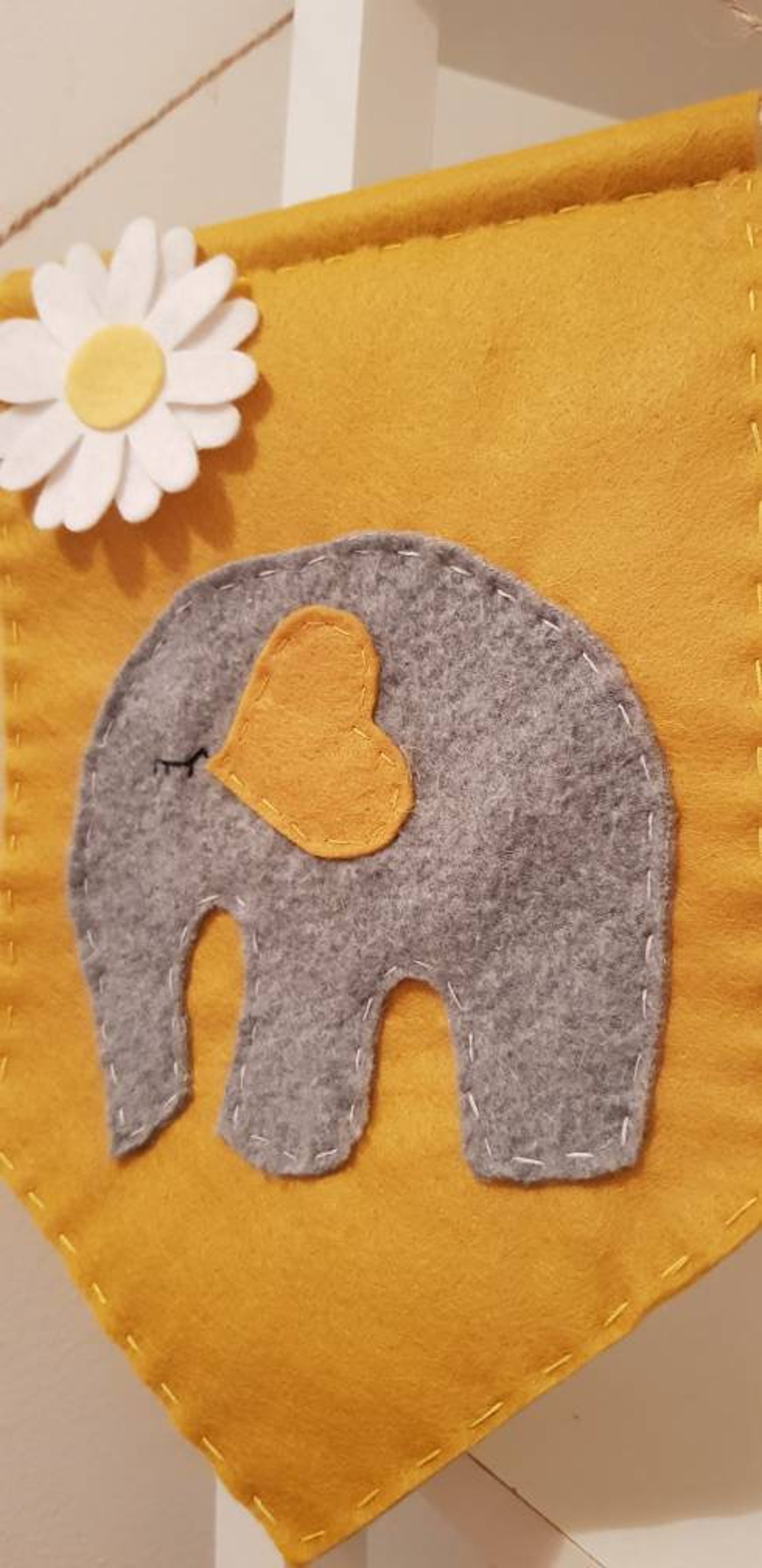 Elephant Felt Banner. Nursery Banner. Elephant Nursery Decor. Etsy UK