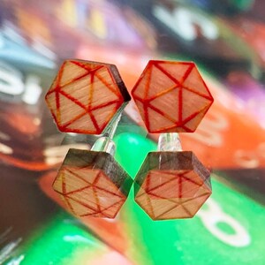 Lucky Dice - Stud Earrings - Gift for Dungeons and Dragons , TTRPG players