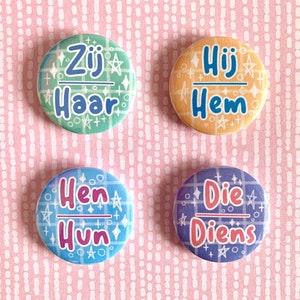 Dutch Pronouns Buttons