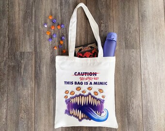 Definitely Not A Mimic - Tote bag - DnD, TTRPG inspired