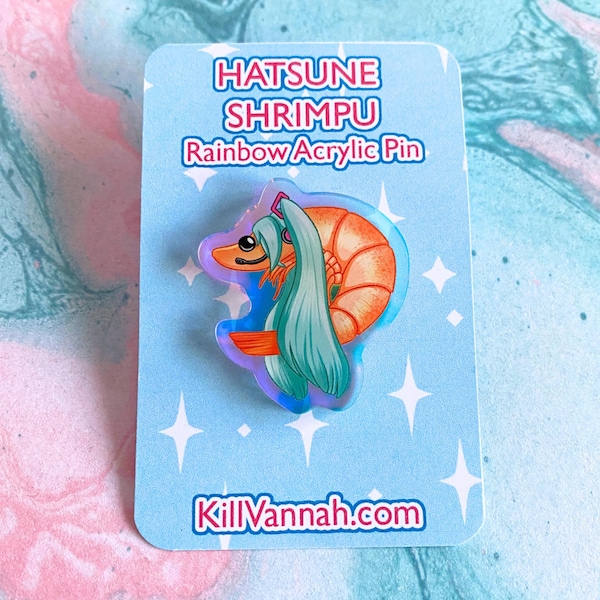 Hatsune Shrimpu - Regenbogen Anstecker aus Acryl