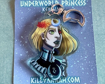 Underworld Princess - Light-Green Double-Sided Acrylic Keychain - Hades 2 Inspired
