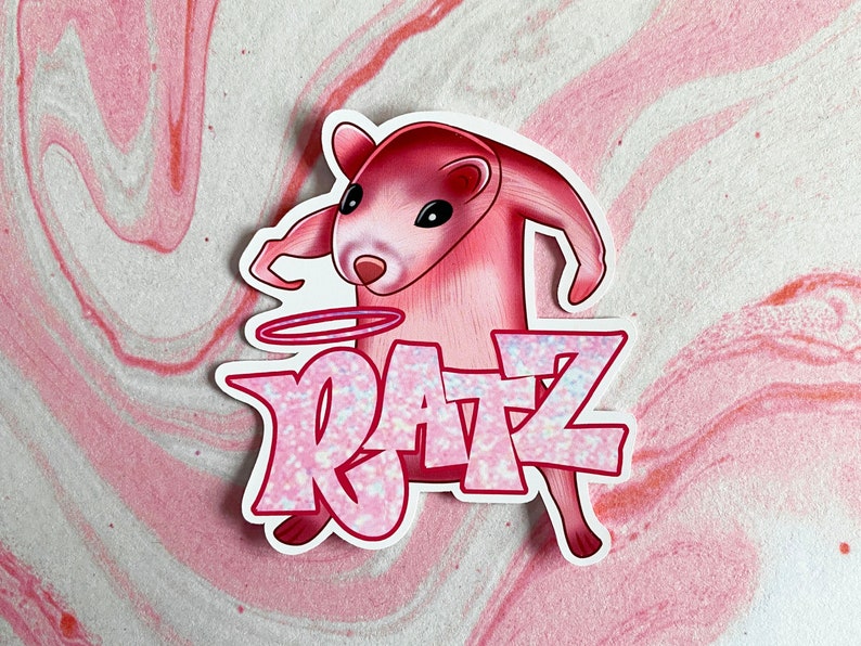 Ratz Y2K meme sticker Matt Vinyl