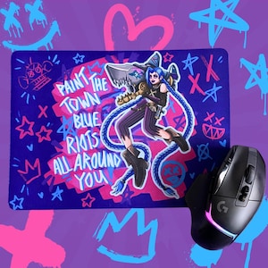 Paint The Town Blau - Arcane inspiriertes Mousepad
