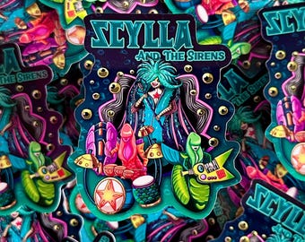 Scylla and the Sirens - Hades 2 Inspired Glossy Vinyl Sticker
