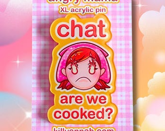 Chat Are We Cooked - Streaming Meme - XL Acrylic Pin