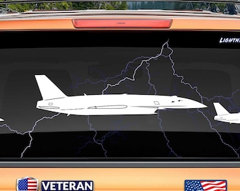 YFQ-44 Fury (Side 3 Right) Vinyl Decal Sticker | Anduril Collaborative Combat Aircraft CCA | F-44 | YFQ44 |Military Drone Gift
