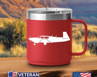 Mooney M20J MSE Cup Decal [Left Side (6) Gear DOWN] Vinyl Decal Sticker | M.20, fegraphics