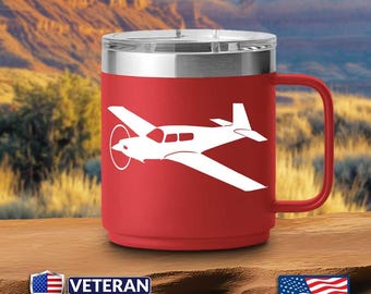 Mooney M20J MSE Cup Decal [Angle 2] Vinyl Decal Sticker | M.20, fegraphics
