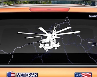 MH-53 Pave Low ( Angle 4 | Gear Down ) Vinyl Decal | USAF Military Helicopter Sticker | Aircrew Gift | MH53J Veteran Made