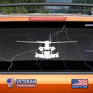MH-53 Pave Low ( Front 1 ) Vinyl Decal | USAF Military Helicopter Sticker | Aircrew Gift | MH53J Veteran Made