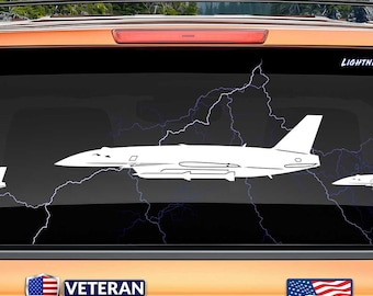 YFQ-44 Fury (Side 2 Left AMRAAM) Vinyl Decal Sticker | Anduril Collaborative Combat Aircraft CCA | F-44 | YFQ44 |Military Drone Gift