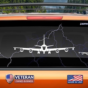 Decal of a KC-135R (Front 10) Vinyl Sticker, Stratotanker, USAF, KC-135 KC135 Gift. Product not endorsed, approved or licensed by Boeing.