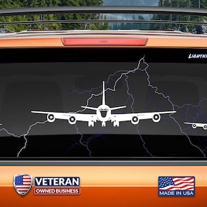 Decal of a KC-135R (Front 7) Vinyl Sticker, Stratotanker, USAF, KC-135 KC135 Gift. Product not endorsed, approved or licensed by Boeing.