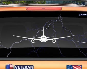 Decal of 787 (Front 1) Dreamliner, Vinyl Sticker, Aviation Gift. Product not approved or licensed by The Boeing Company.