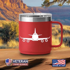 Decal of 747-400 (“Mini” Front 1) Vinyl Sticker, Aviation Gift. Product not approved or licensed by The Boeing Company.