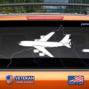 Decal of a KC-135R (Side 2) Vinyl Sticker, Stratotanker, USAF, KC-135 KC135 Gift. Product not endorsed, approved or licensed by Boeing.