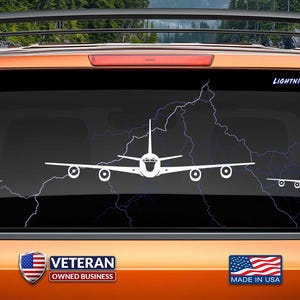 Decal of a KC-135R (Front 2) Vinyl Sticker, Stratotanker, USAF, KC-135 KC135 Gift. Product not endorsed, approved or licensed by Boeing.