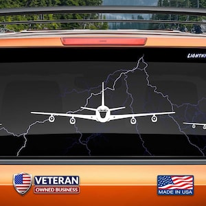 Decal of a KC-135A (Front 2) Vinyl Sticker, Stratotanker, USAF, KC-135 KC135 Gift. Product not endorsed, approved or licensed by Boeing.