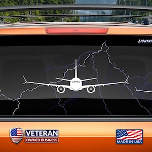 Decal of 737 MAX [Front 1] Vinyl Sticker. Product not approved or licensed by The Boeing Company.