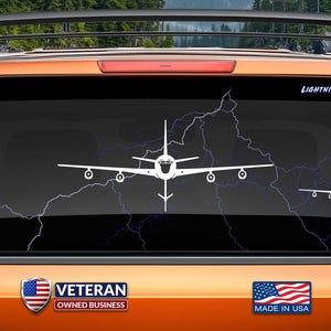 Decal of a KC-135A (Front 1) Vinyl Sticker, Stratotanker, USAF, KC-135 KC135 Gift. Product not endorsed, approved or licensed by Boeing.