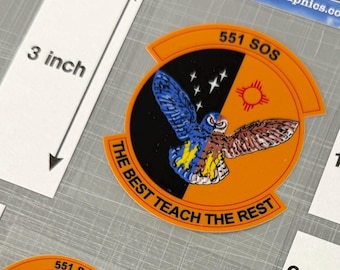 551st SOS Decal | USAF Special Operations Squadron Patch UV Dtf Sticker
