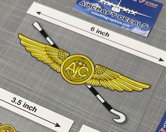 Naval Enlisted Aircrew Wings Tailhook (Old Style) Decal | USN Navy Aircrew Badge UV Dtf Sticker, Coast Guard, USMC Marine Corps