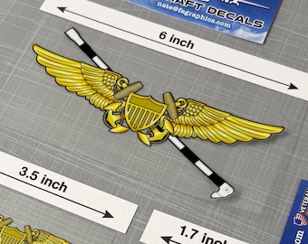 Naval Flight Officer Wings Tailhook (New Style) Decal | USN Navy NFO Badge UV Dtf Sticker