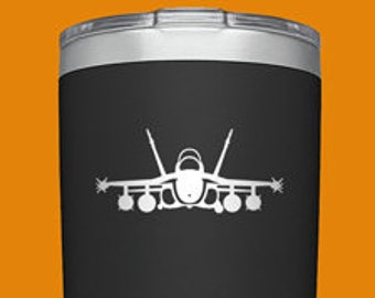 F/A-18B, F/A-18D Hornet - Mini Jet - Cup Cup / Water Bottle / Tumbler / Cell Phone Vinyl Decal / Sticker