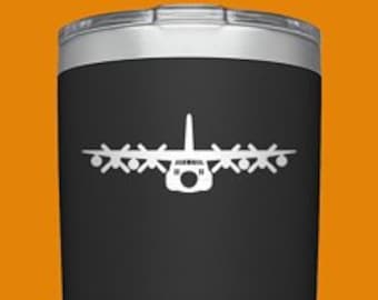 KC-130T ,F ,R [Cup Decal] KC130T Decal, KC130T, KC130R, KC130F, C130 Decal, C-130 Sticker, USMC KC-130 Decal